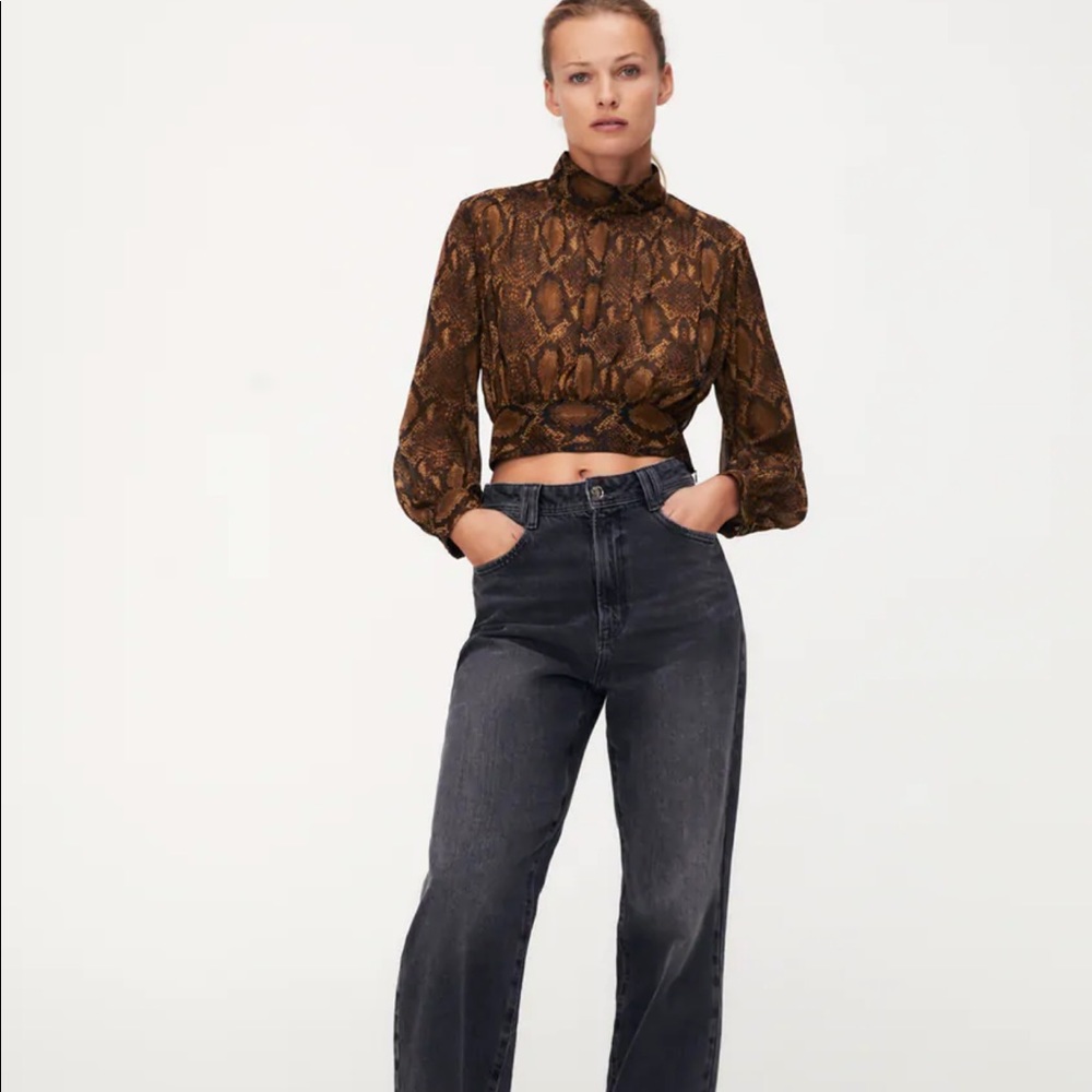 Zara crop blouse